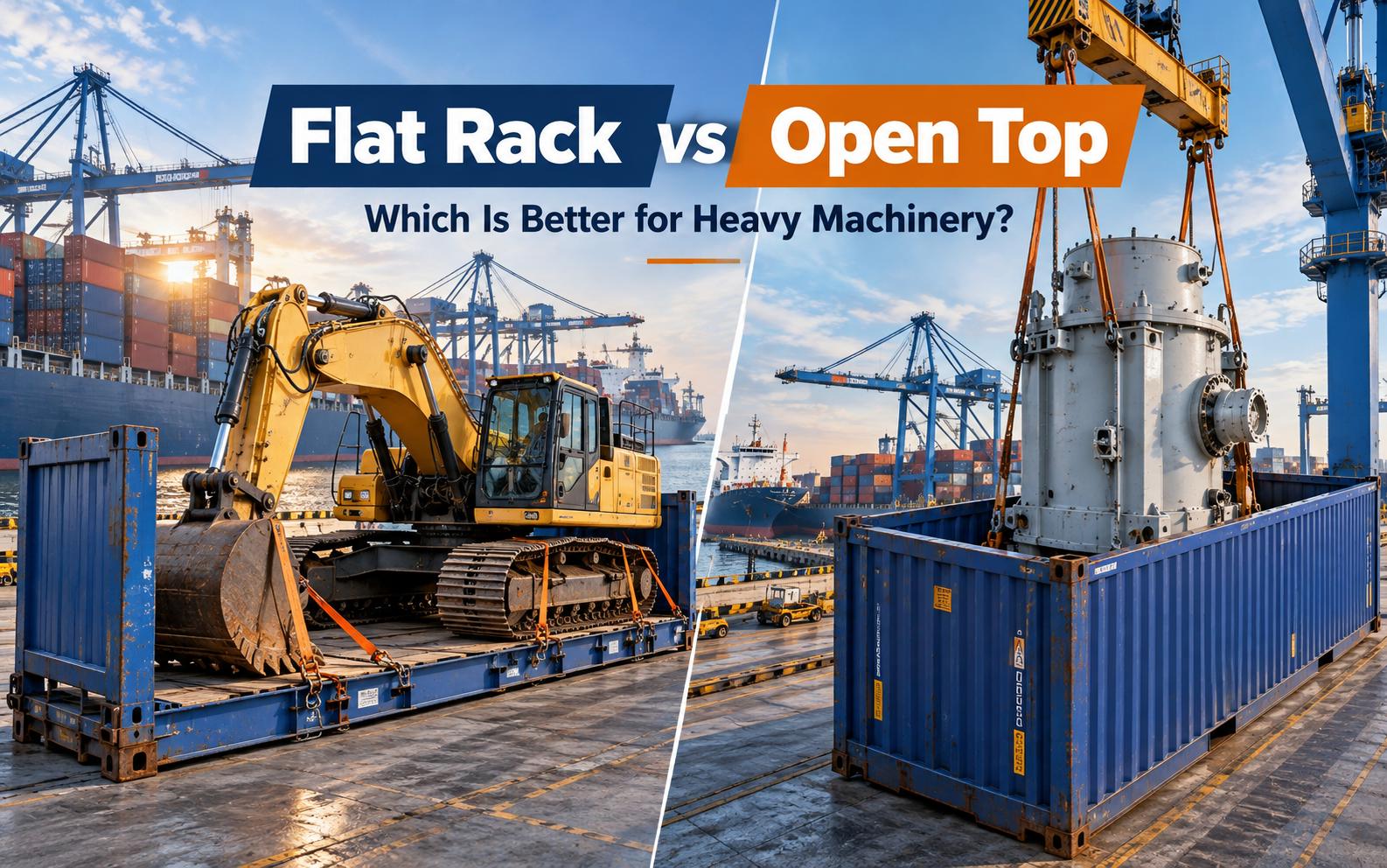Flat Rack vs Open Top: Which Is Better for Heavy Machinery? Flat Rack vs Open Top: Which Is Better for Heavy Machinery?